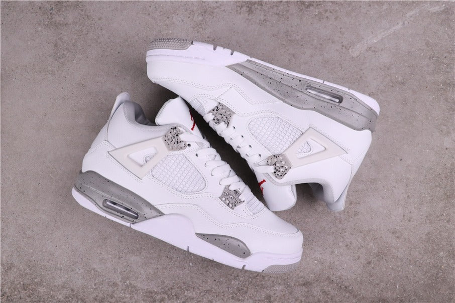 Jordan Air Jordan 4 CT8527-100 White Gray Speckled Sneakers