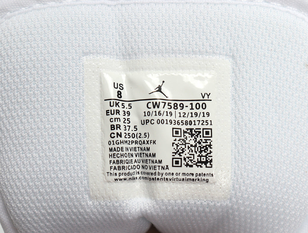 Jordan 1 High White Basketball Sneakers CW7589-100