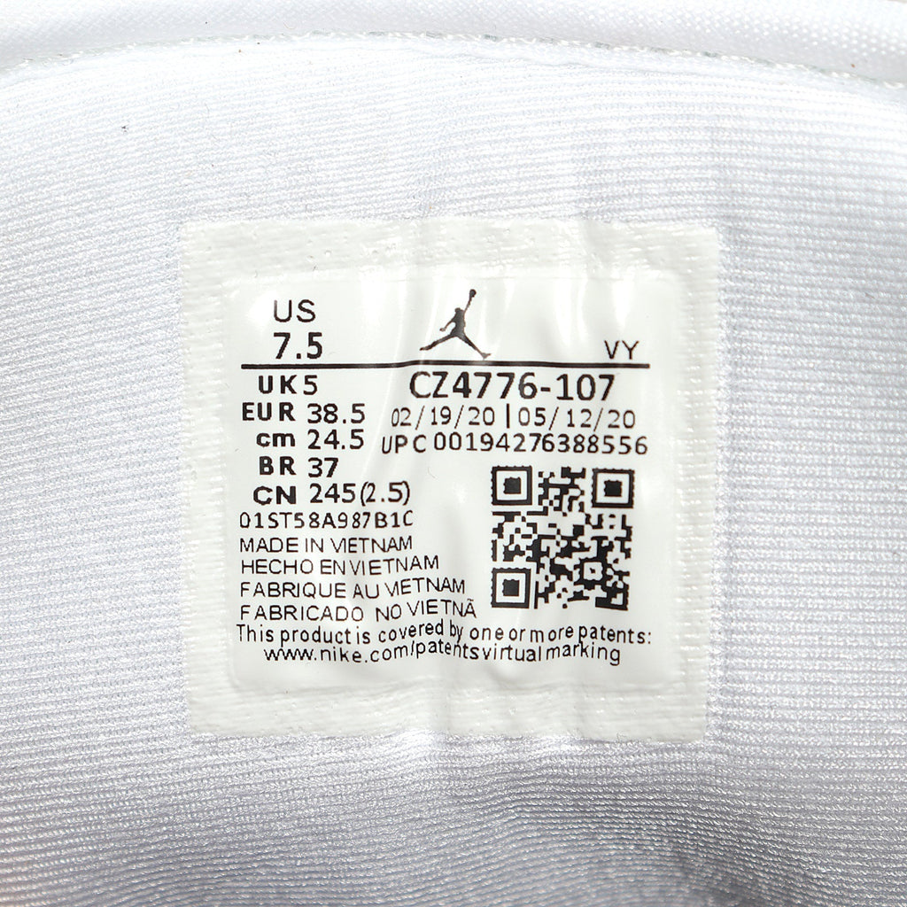 Nike Air Jordan 1 Low Lakers Sneakers, White and Gold CZ4776-107