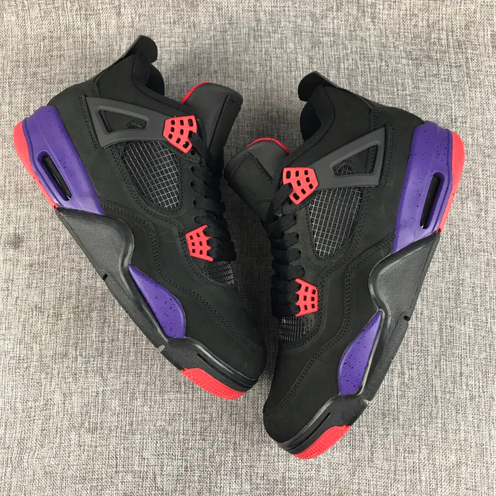 Jordan Air Jordan 4 Raptors Black Purple Red Sneakers