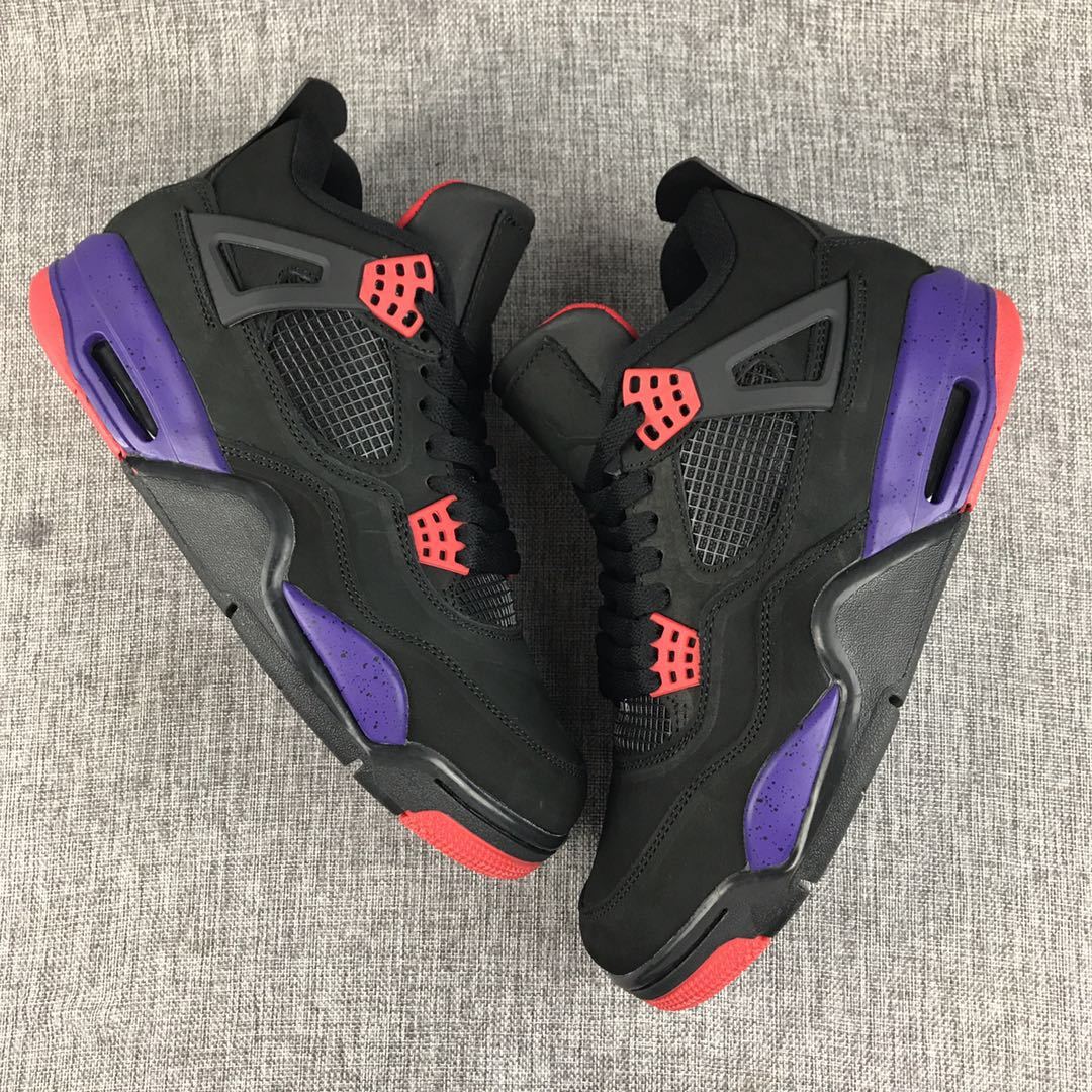 Jordan Air Jordan 4 Raptors Black Purple Red Sneakers