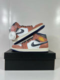 Jordan Air Jordan 1 Mid Flight Orange White Black FV3619-106