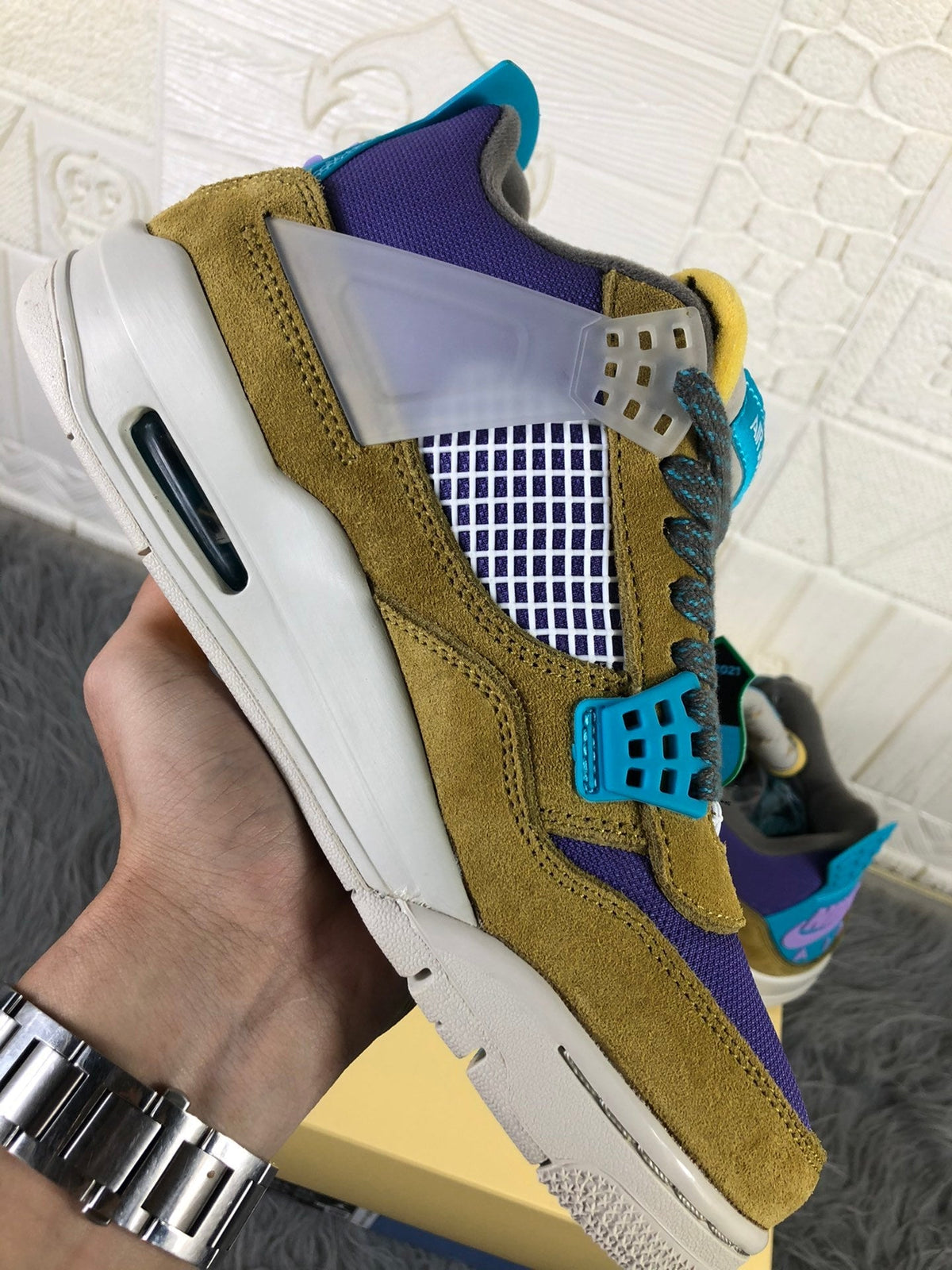 Jordan Air Jordan 4 Desert Moss Sneakers Olive Purple DJ5718-300