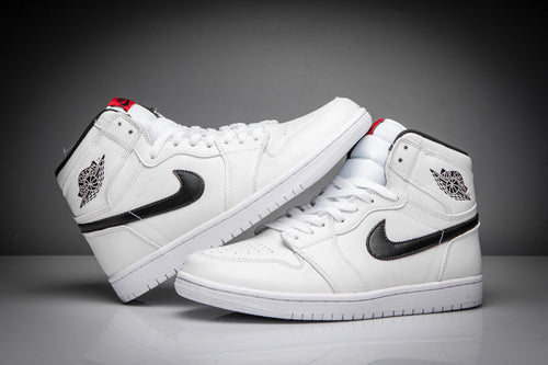Air Jordan 1 High White and Black Sneakers