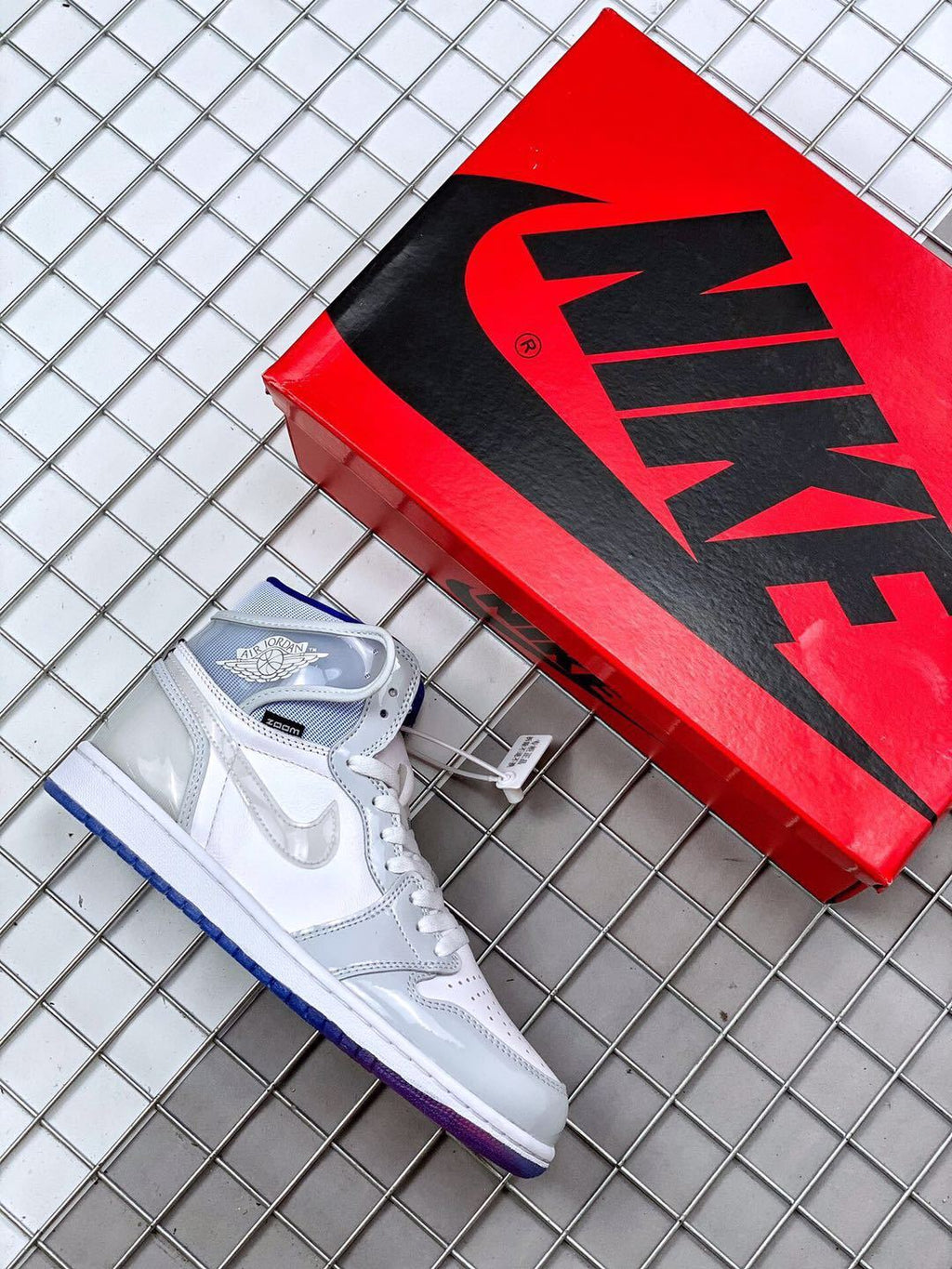 Jordan Air Jordan 1 High Zoom R2T Sneakers White Grey Blue