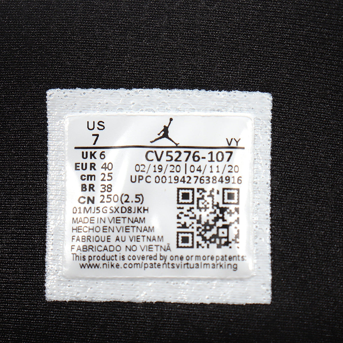 Jordan 1 High Black Yellow White Sneakers CV5276-107
