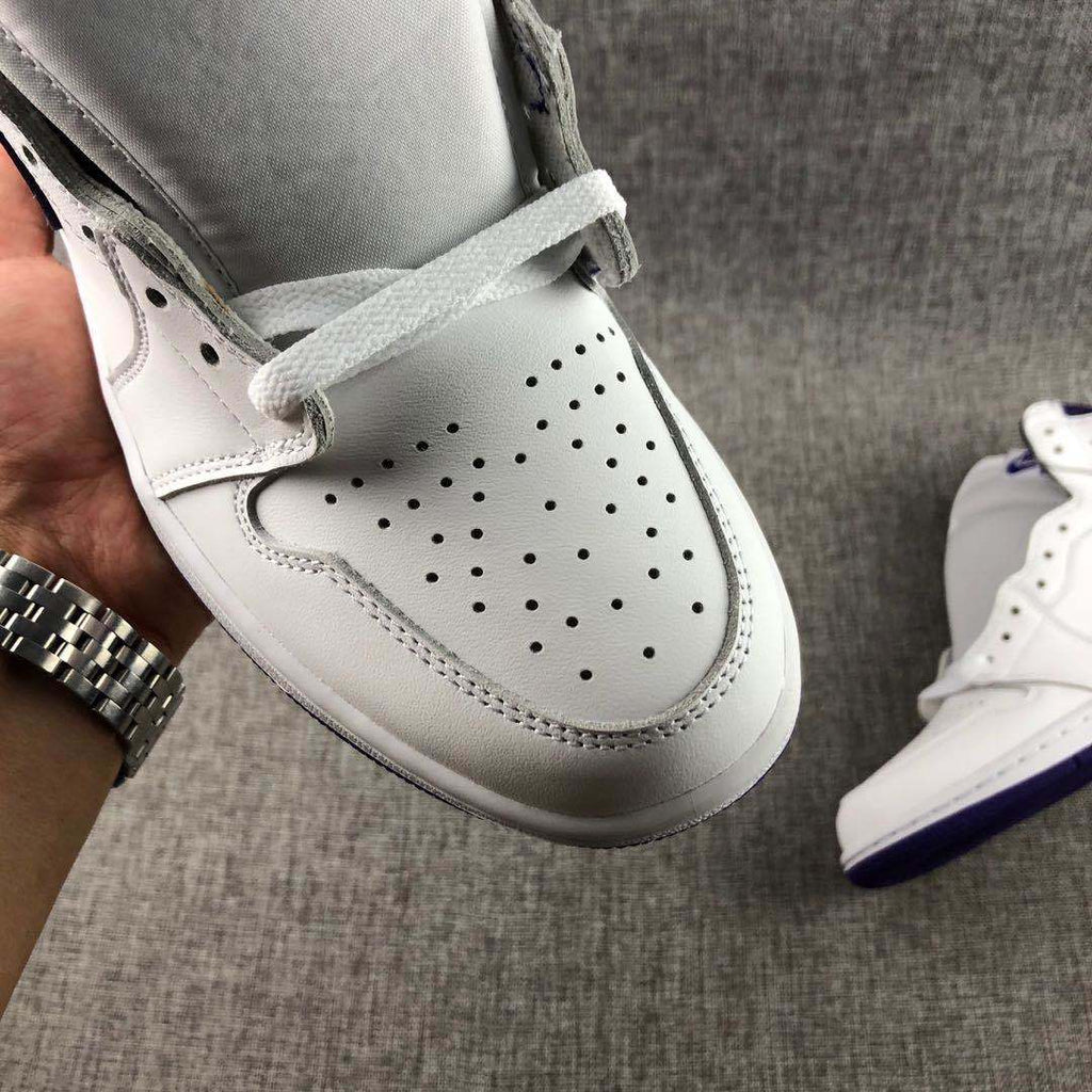 Air Jordan 1 Court Purple High-Top Sneakers White/Purple CD0461-151