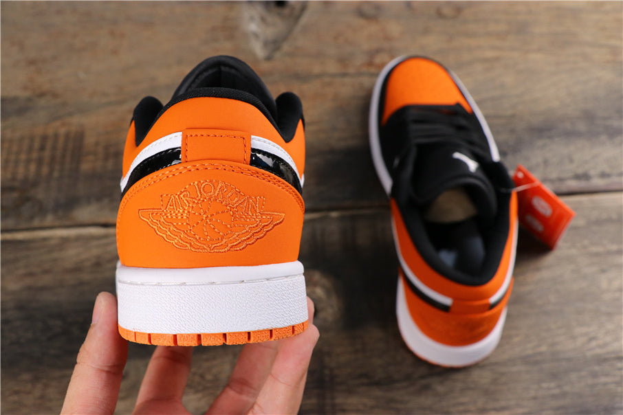 Jordan Air Jordan 1 Low Black White Orange Sneakers 553558-128