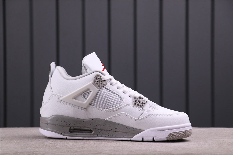 Jordan Air Jordan 4 CT8527-100 White Gray Speckled Sneakers