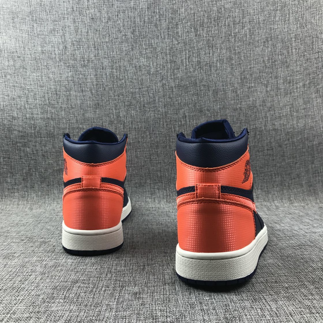 Air Jordan 1 Mid Blue Orange Sneakers AH7389-408