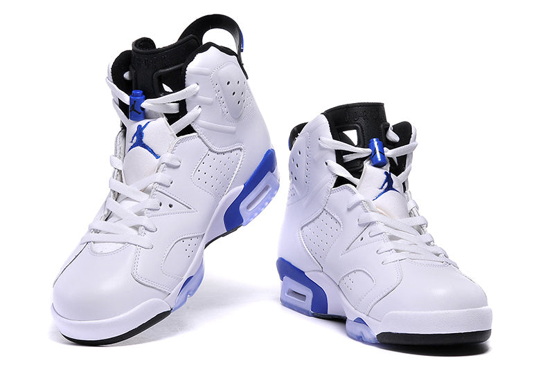 Jordan Air Jordan 6 High-Top Sneakers White and Blue