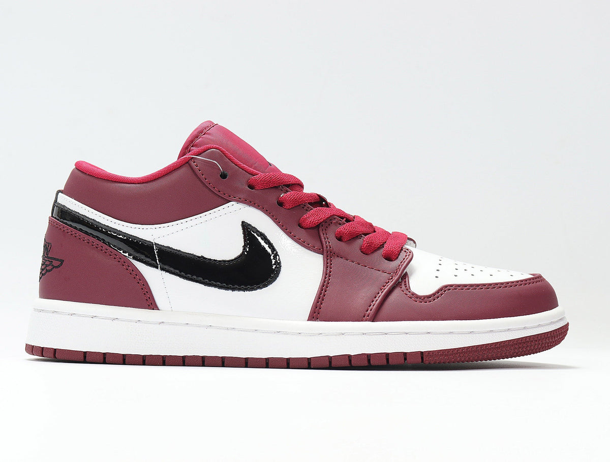 Jordan 1 Low White and Rose Red Sneakers 553558-604