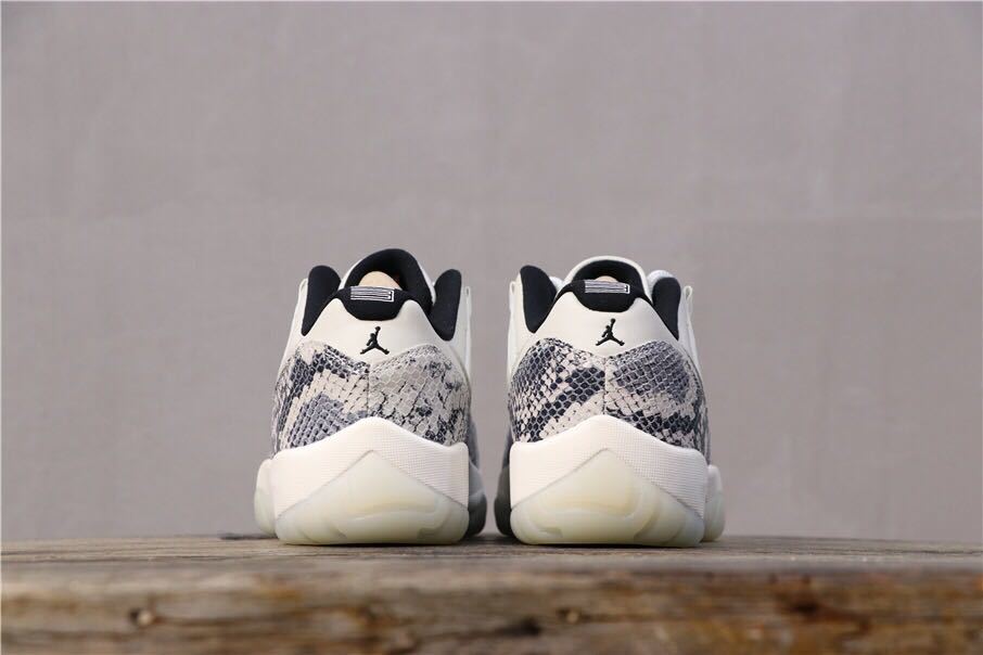 Jordan Air Jordan 11 Retro Low White Black Snakeskin Sneakers