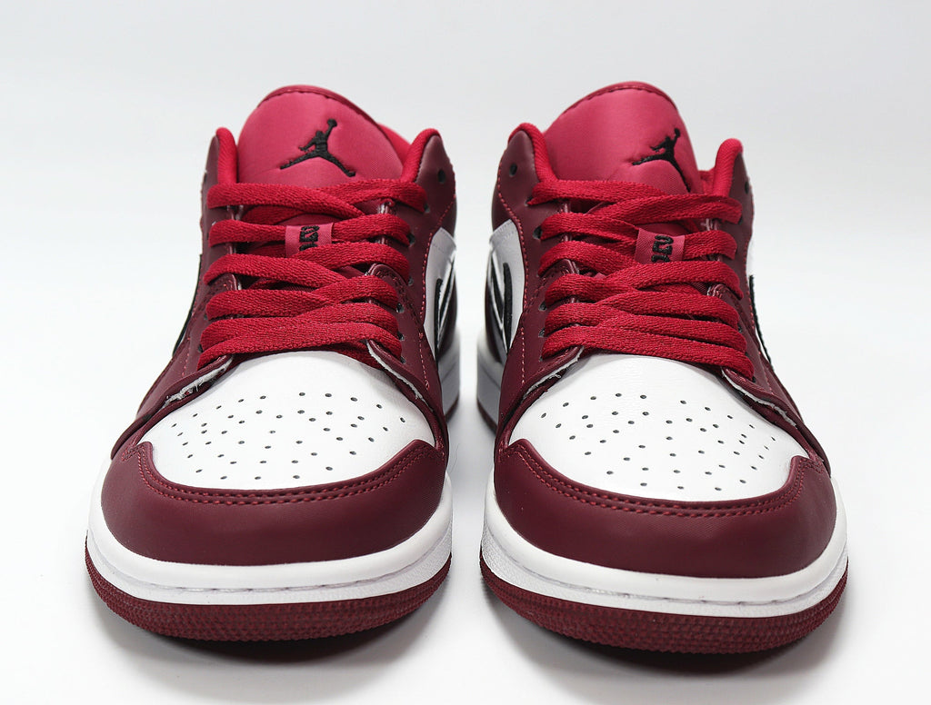 Jordan 1 Low White and Rose Red Sneakers 553558-604
