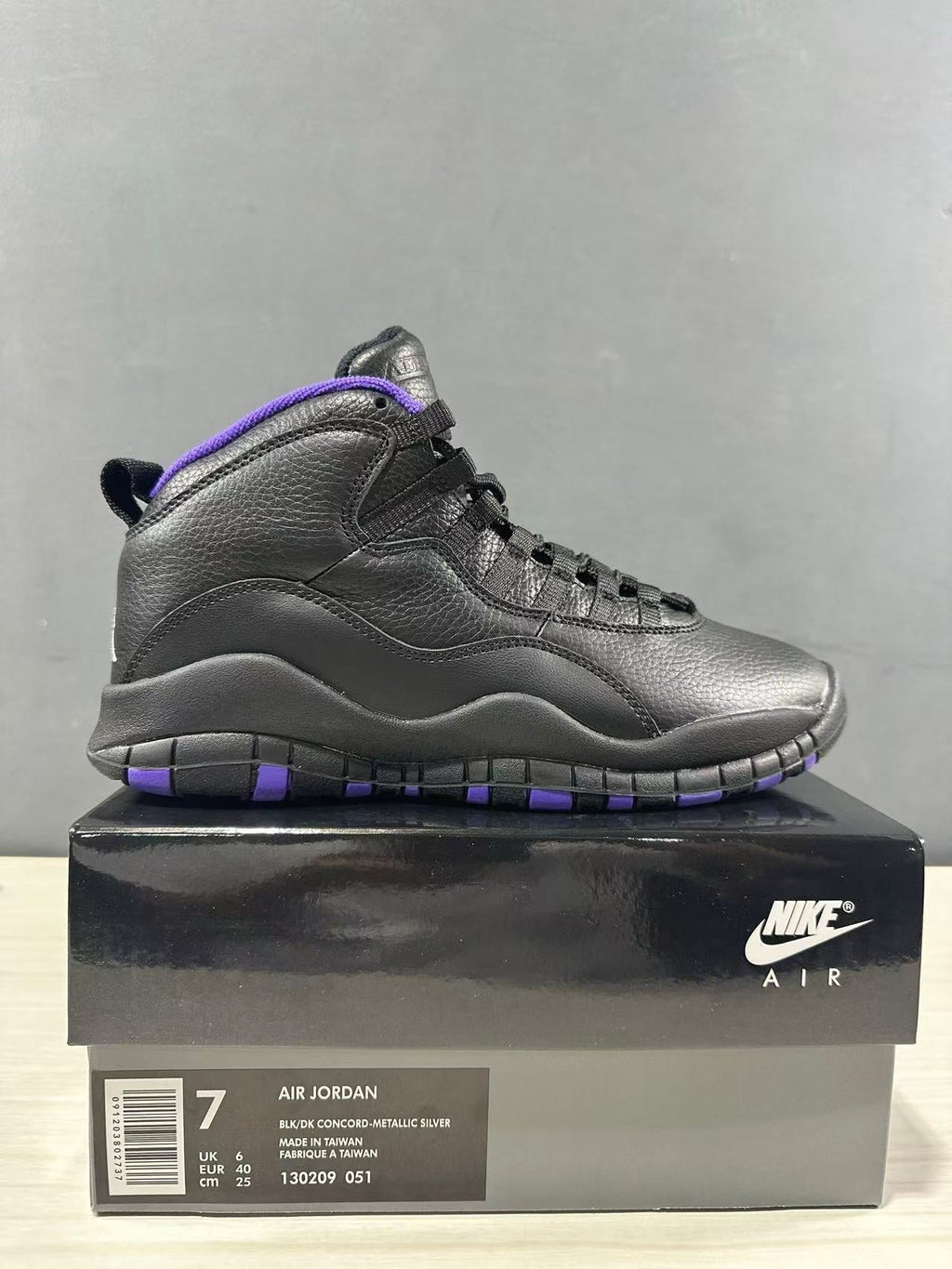 Jordan Air Jordan 10 High-Top Sneakers Black Purple 130209-051