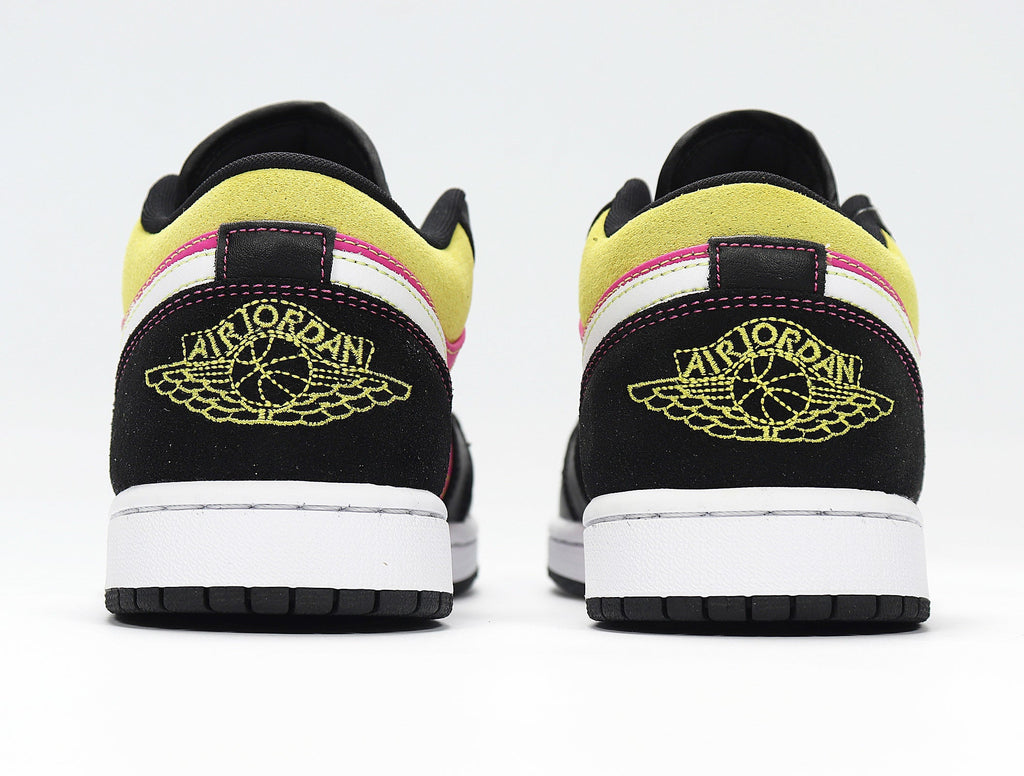 Jordan 1 Low Yellow Pink Black Sneakers CW5564-001