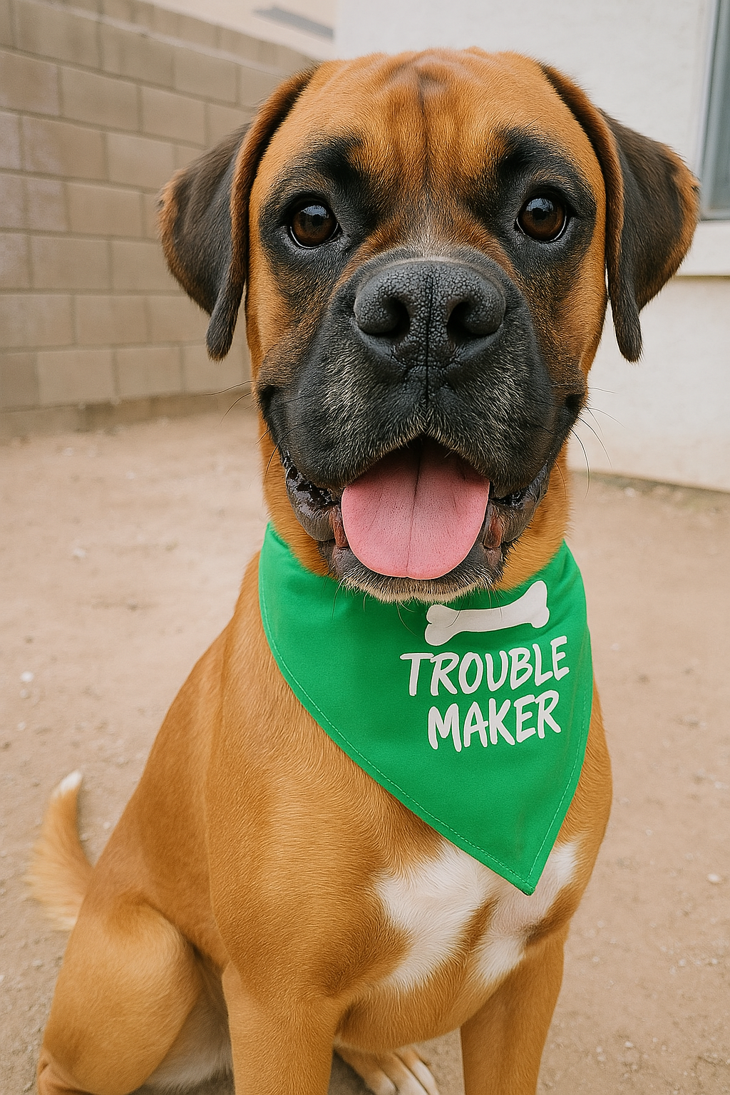 Parisian Pet 'Trouble Maker' Bandana for Dogs & Cats - Fun, Comfortable, Trendy Green Pet Fashion Accessory-Saint Patrick's Day