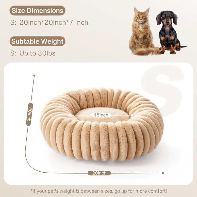 SnuggleNest Rabbit Plush Pet Bed – Cozy Comfort for Cats & Dogs