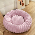 SnuggleNest Plush Pet Bed - Cozy Winter Retreat for Cats and Dogs