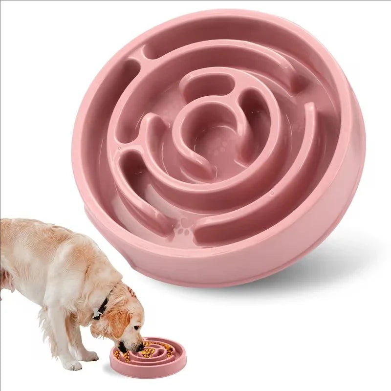 MazeMunch Non-Slip Slow Feeder Dog Bowl - Anti-Bloat Design for Healthy Eating