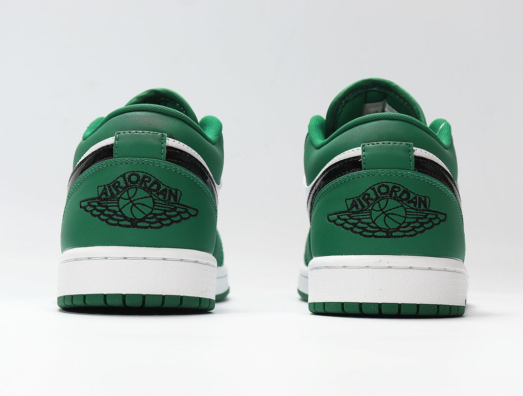 Jordan 1 Low White and Green Sneakers 553558-301