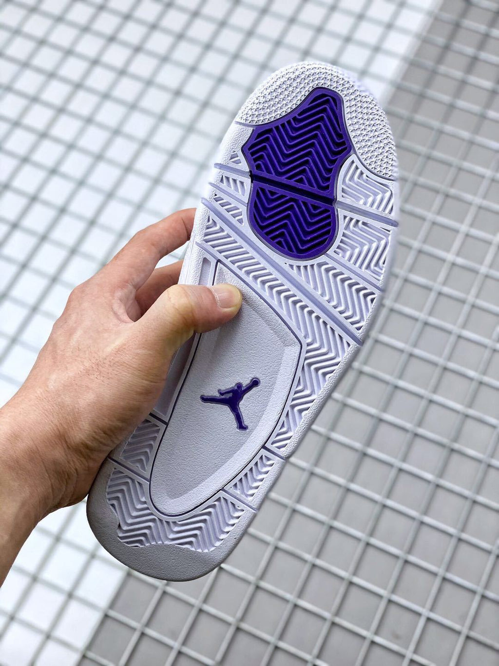 Jordan Air Jordan 4 Court Purple White and Purple Sneakers