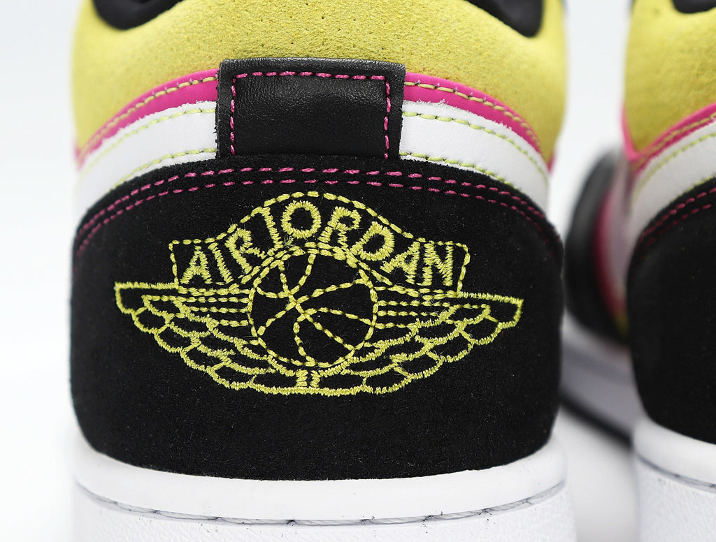 Jordan 1 Low Yellow Pink Black Sneakers CW5564-001