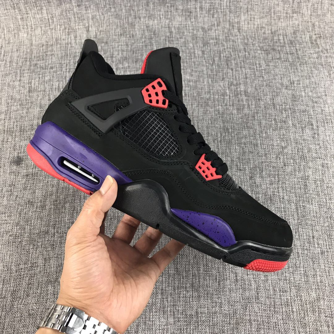 Jordan Air Jordan 4 Raptors Black Purple Red Sneakers