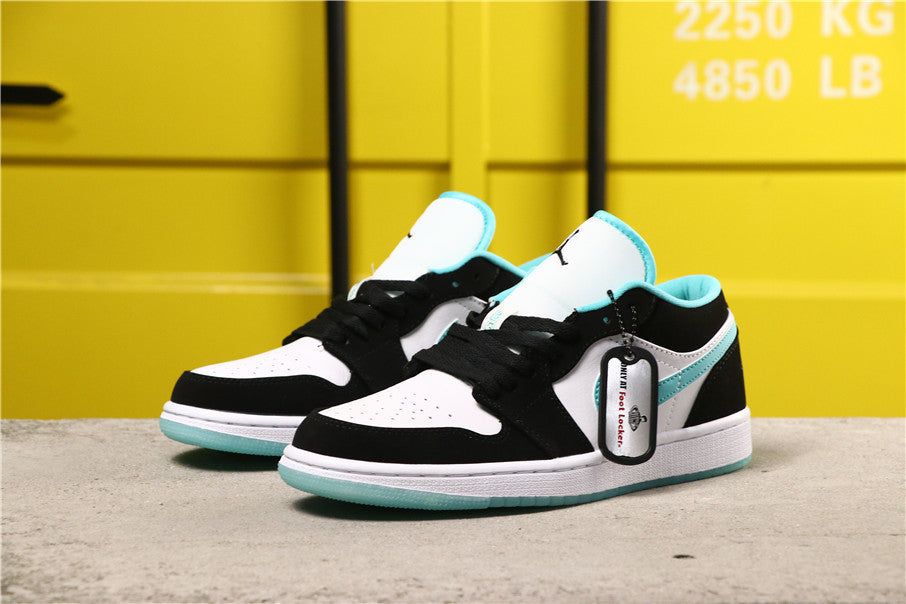 Jordan 1 Low White Island Green Black Sneakers CQ9828-131