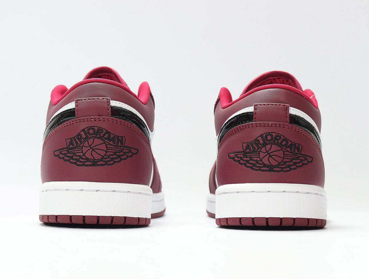 Jordan 1 Low White and Rose Red Sneakers 553558-604
