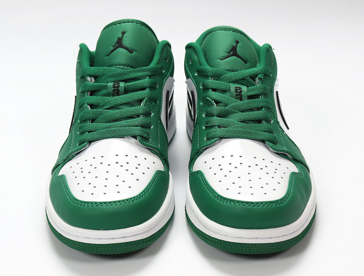 Jordan 1 Low White and Green Sneakers 553558-301