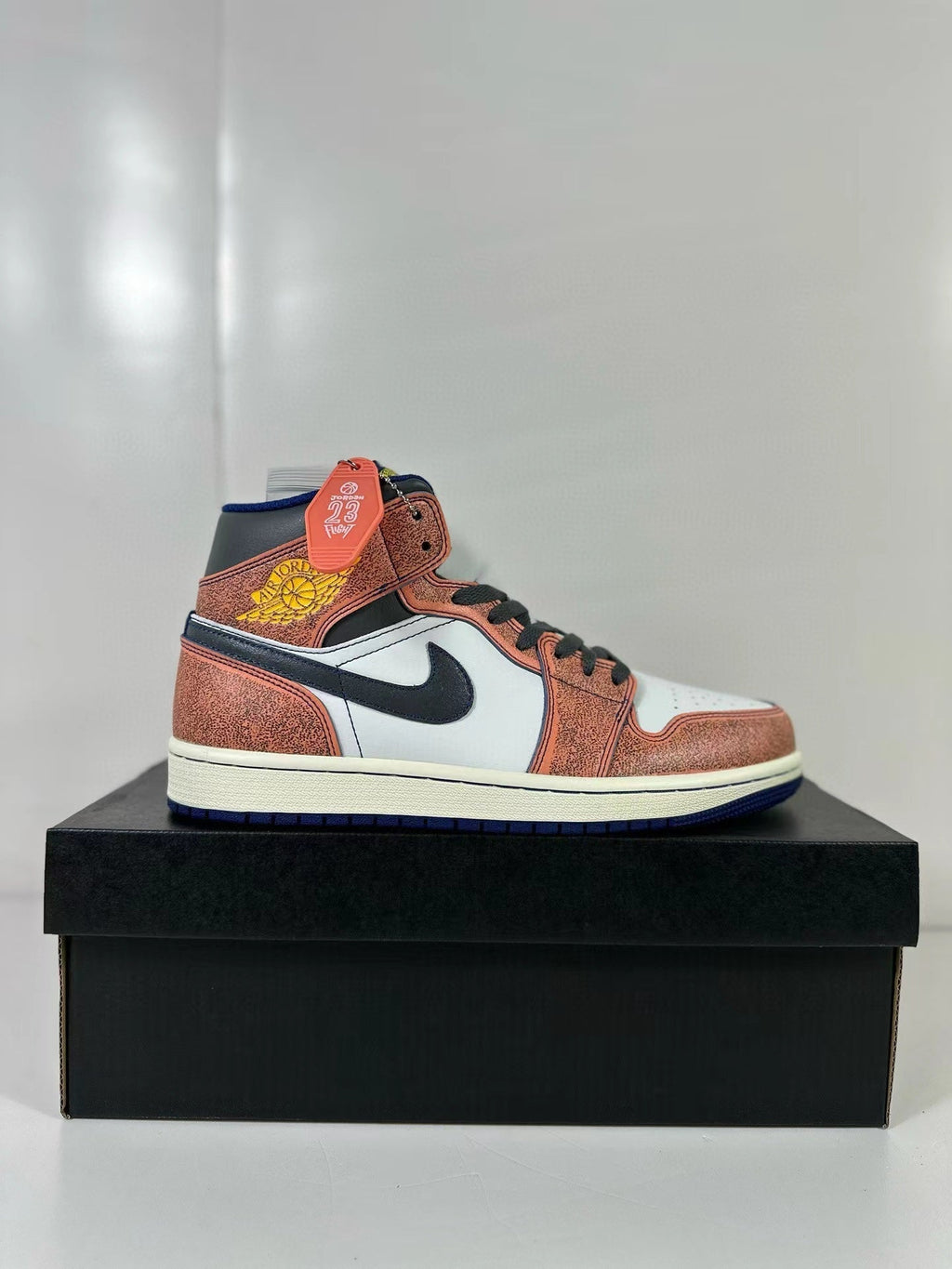 Jordan Air Jordan 1 Mid Flight Orange White Black FV3619-106