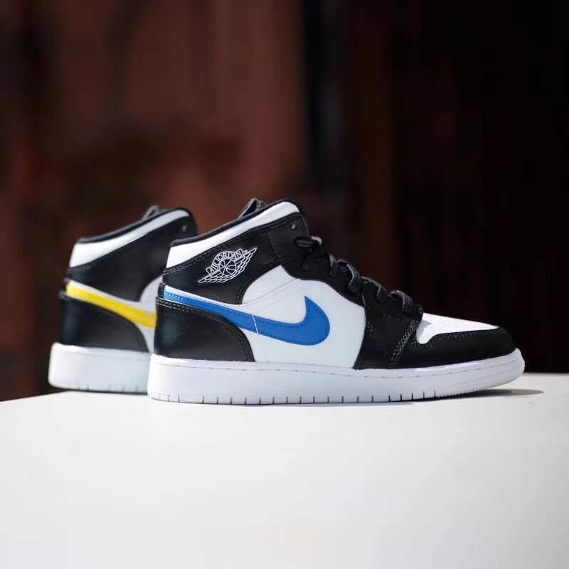 Jordan Air Jordan 1 Mid Four-Color Swoosh Sneakers