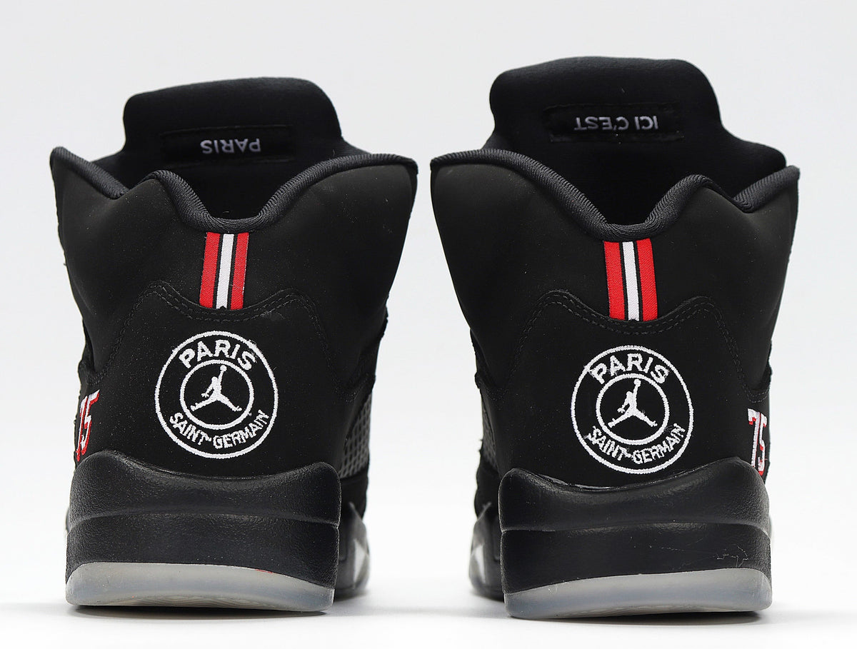Air Jordan 5 Retro Black Silver High-Top Sneakers AV9175-001