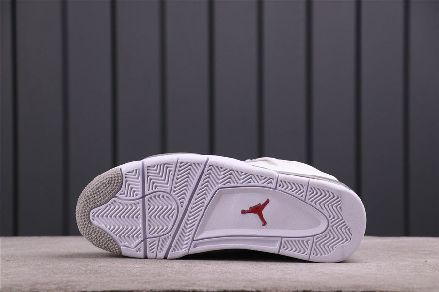 Jordan Air Jordan 4 CT8527-100 White Gray Speckled Sneakers