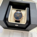 IWC Rose Gold Black Strap Watch